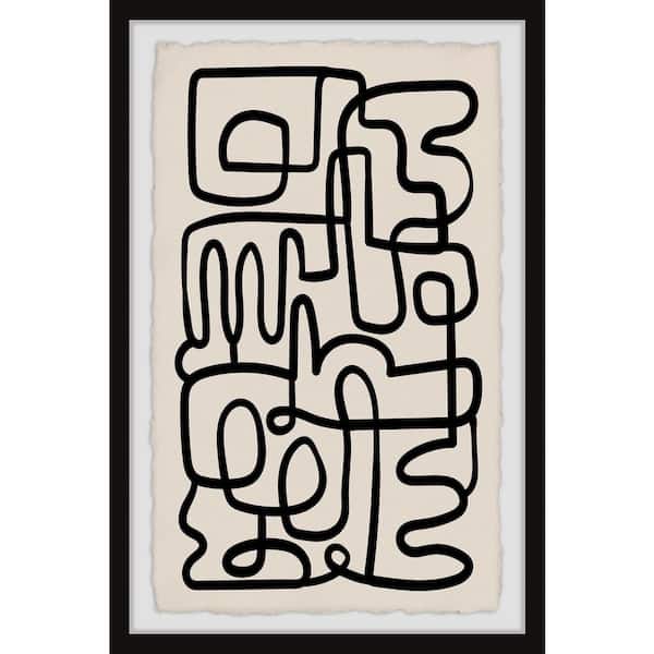 Unbranded "Critical Guide" by Marmont Hill Framed Abstract Art Print 36 in. x 24 in.