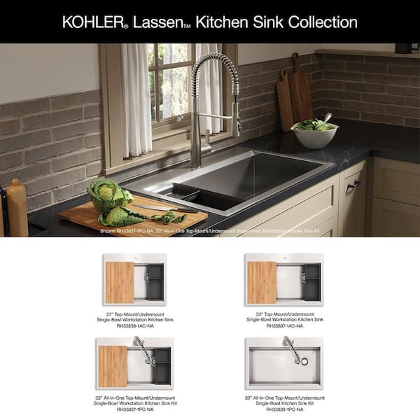 All-in-One Undermount Stainless Steel 27 in. Single Bowl Kitchen Workstation Sink with Faucet and Accessories Kit All-in-One Undermount Stainless Steel 27 in. Single Bowl Kitchen Workstation Sink with Faucet and Accessories Kit