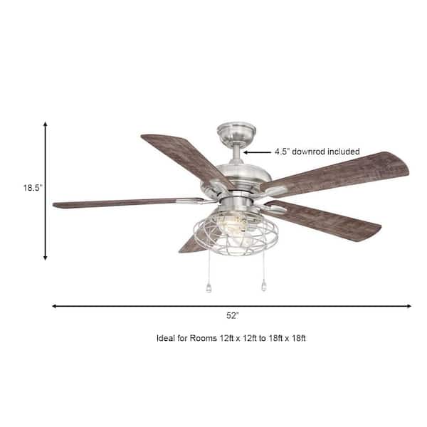 Reviews For Home Decorators Collection Ellard 52 In Led Brushed Nickel Ceiling Fan With Light Kit Pg 1 The Depot - Home Decorators Ceiling Fan Light Not Working