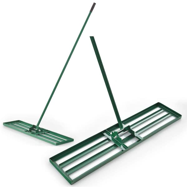 Costway 67 in. Lawn Leveling Rake 42 in. x 10 in. Heavy-Duty Level Lawn Tool for Garden Backyard/Lawn