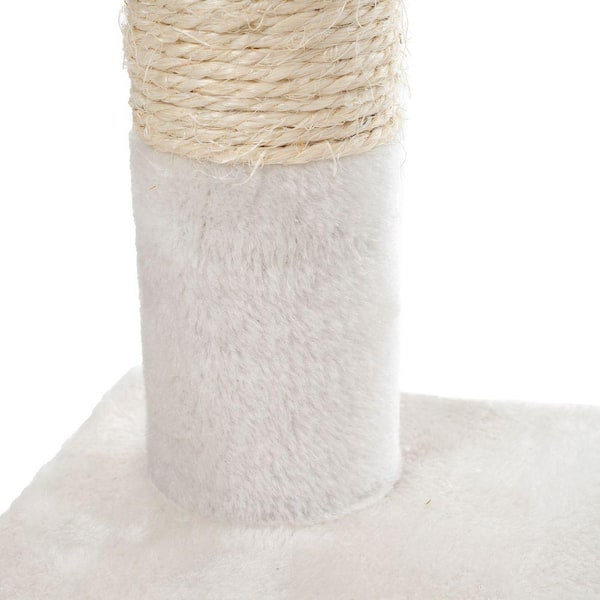 Petmaker 50.25 in. White Penthouse Sleep and Play Cat Tree 80