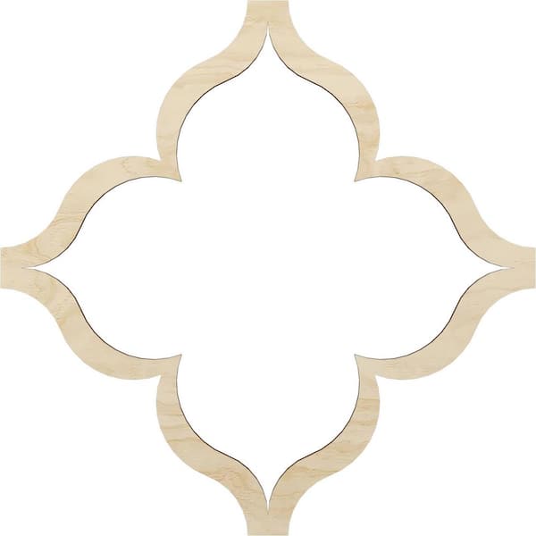 Ekena Millwork Large May Fretwork 3/8 in. x 6 ft. x 6 ft. Brown Wood Decorative Wall Paneling 1-Pack