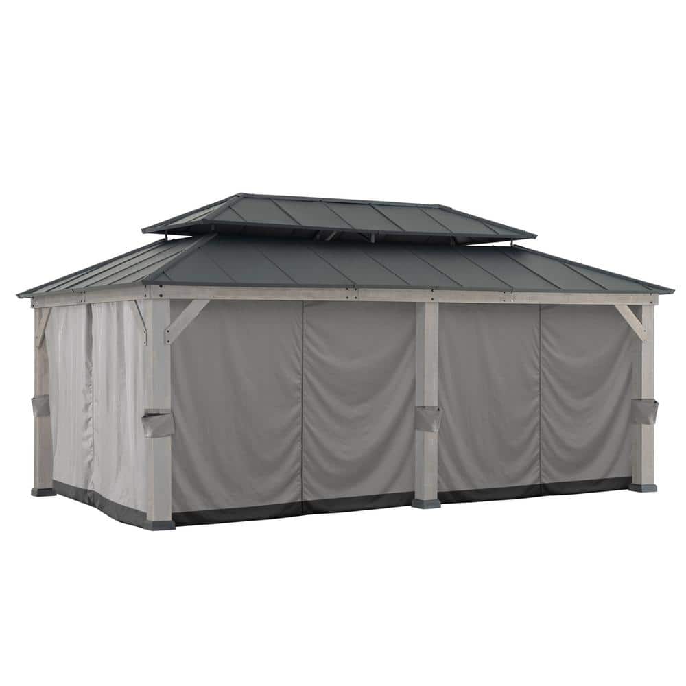Sunjoy Replacement Gazebo Curtain Panles, 6-Panel Screen Walls