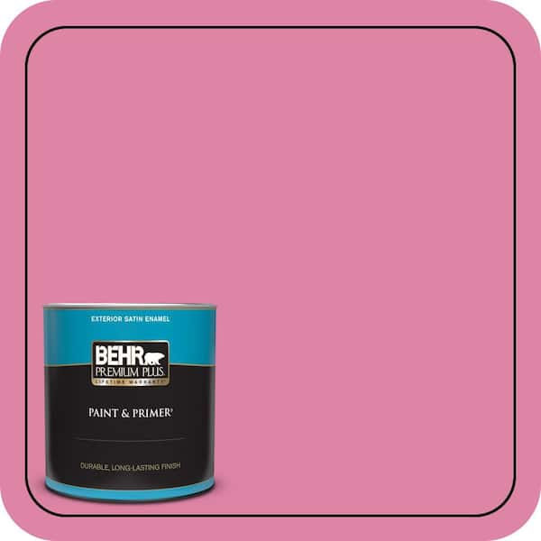 BEHR PREMIUM PLUS 1 qt. Home Decorators Collection #HDC-MD-10A Sweet Chrysanthemum Satin Enamel Exterior Paint & Primer