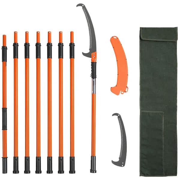 spca 46 in. Blade Length Manual Tree Pruner, 7.3 to 27 ft Extendable Tree Trimmer and Manual Branch Cutter for High Branches