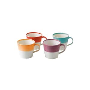 RD 1815 13.5 oz. Mixed Colors Porcelain Mug (Set of 4)