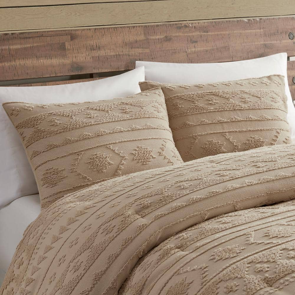 Breckenridge Tan Twin XL Microfiber Down Alternative Bedding Set