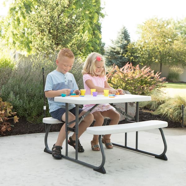 Details about   Kids Picnic Folding Table and Bench with Umbrella 