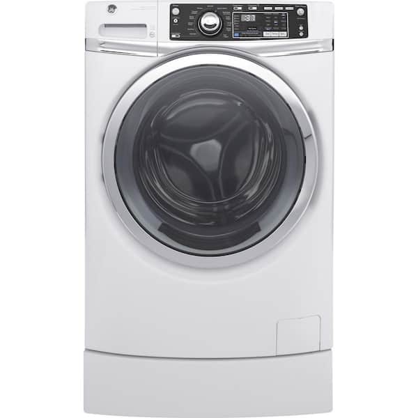 GE 4.9 cu. ft. High-Efficiency White Front Loading Washing Machine with RightHeight Design, ENERGY STAR