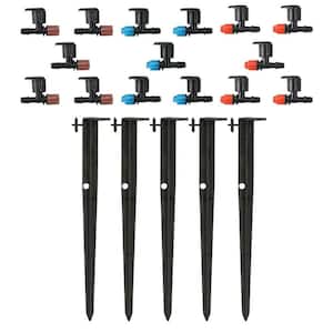 Micro-Sprinkler Stake with F, H, Q, Nozzle (5-Pack)