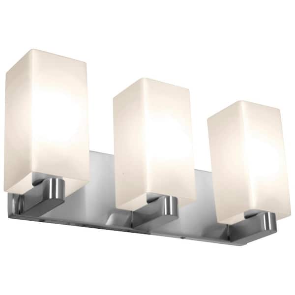 Access Lighting Archi 18 in. 3-Light Brushed Steel Vanity Light