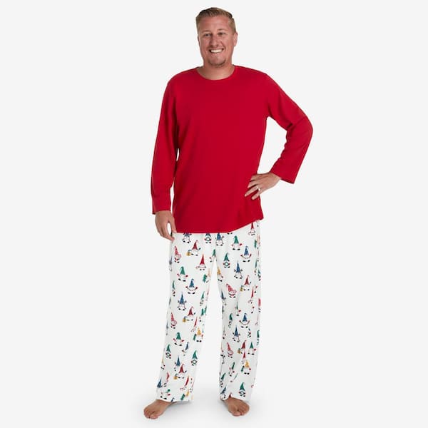 The Company Store Company Cotton Printed Men's Small White Multi Pajama Set