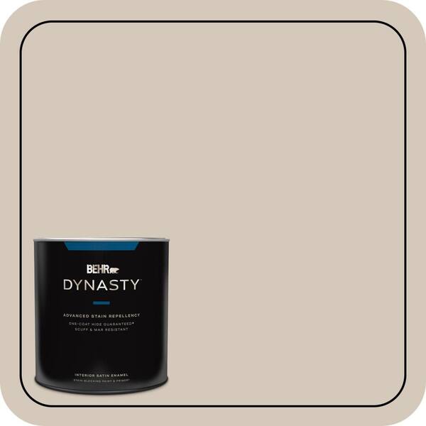 BEHR DYNASTY 1 qt. #BNC-02 Understated Satin Enamel Interior Stain-Blocking Paint and Primer