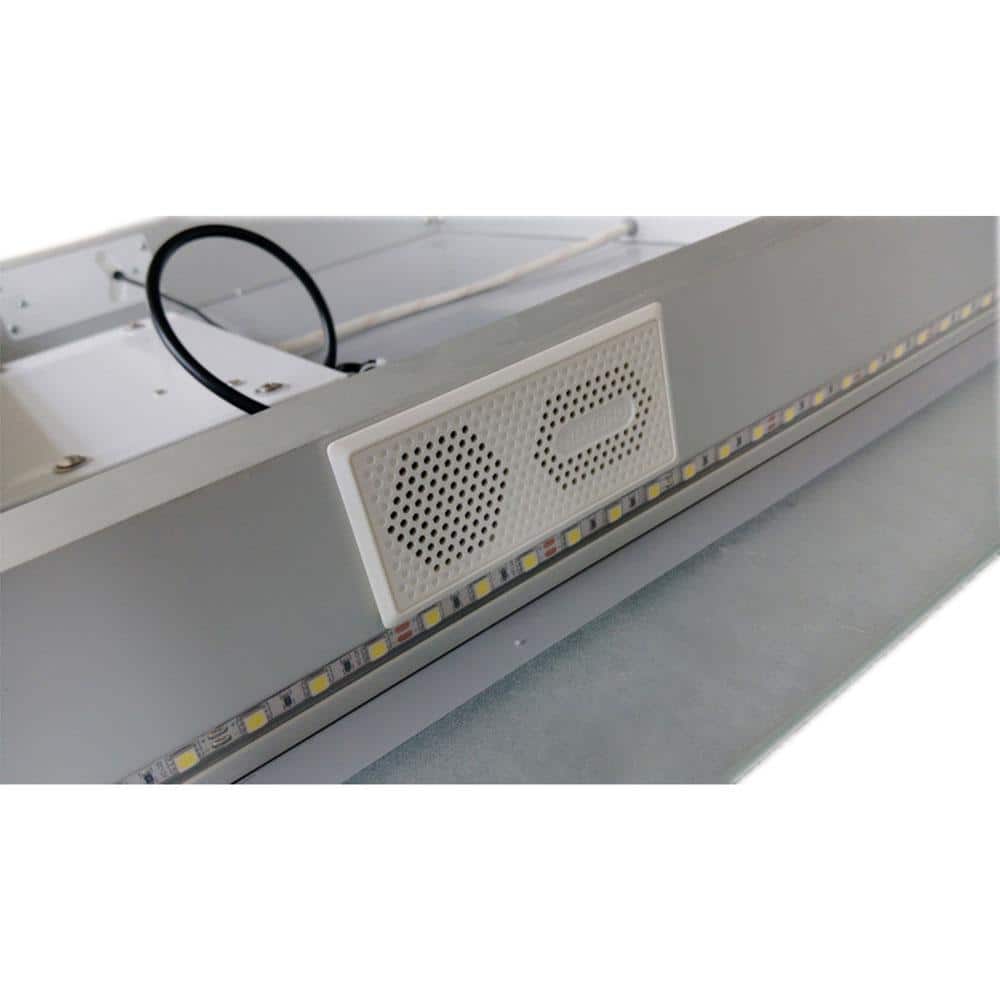 Rectangular 30" LED Illuminated Mirror with Bluetooth Speakers