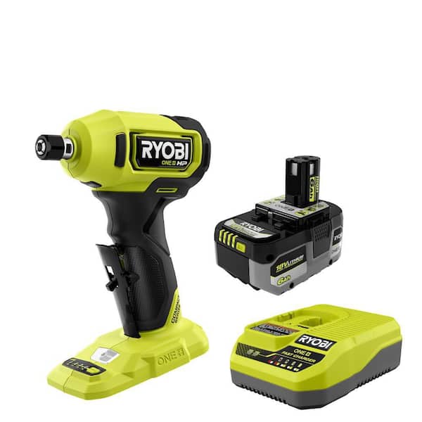 ONE+ HP 18V 6.0 Ah Lithium-Ion HIGH PERFORMANCE Battery and Charger Kit w/ ONE+ HP 18V Brushless Right Angle Die Grinder