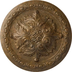 11-3/8 in. x 2 in. Acanthus Urethane Ceiling Medallion, Rubbed Bronze