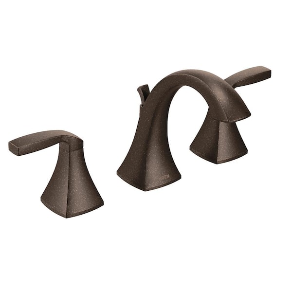Voss 8 in. Widespread 2-Handle High-Arc Bathroom Faucet Trim Kit in Oil Rubbed Bronze (Valve Included)