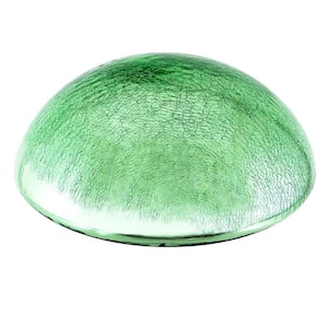 Glass Toadstool Gazing Globe Ball, 9 in. Dia Light Green