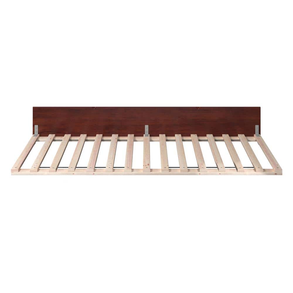 Walnut Twin XL Urban Trundle Bed with Sleek Design
