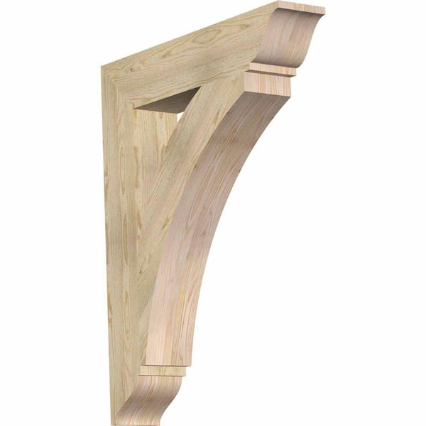 Ekena Millwork 6 in. x 40 in. x 32 in. Douglas Fir Thorton Traditional Rough Sawn Bracket