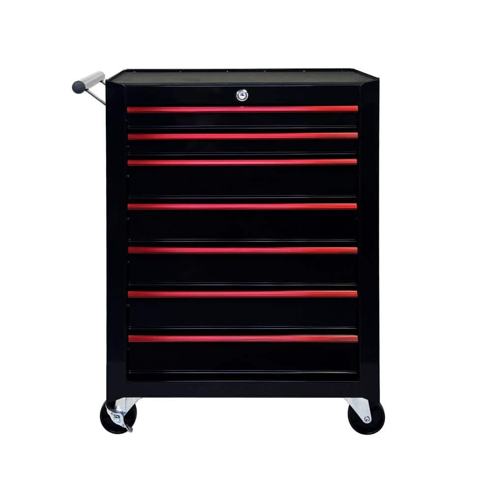 20 Inch 7 Drawer Rolling Metal Tool Chest Black, Steel Tool Storage Cabinet with Swivel Brake Casters for Garage price history on PriceWatchPro