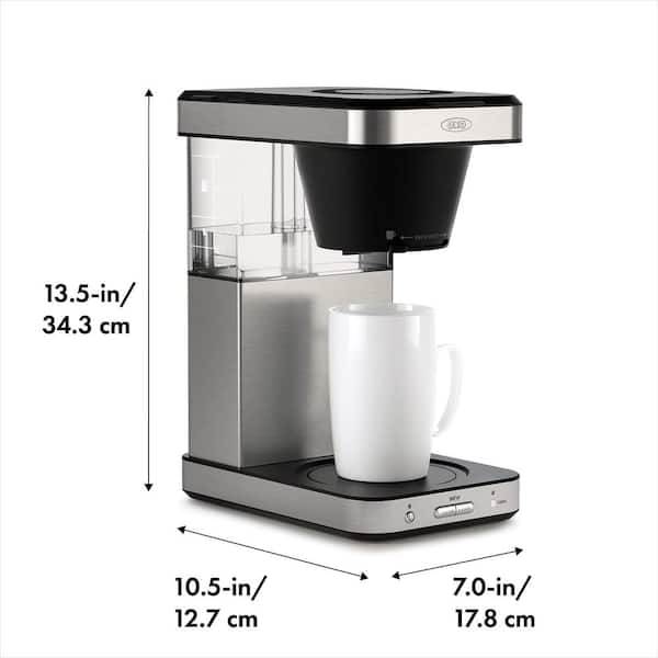 OXO Brew 12-Cup Coffee Maker with Podless Single-Serve Function,Silver