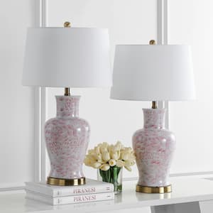 Calli 28 in. Pink/White Table Lamp
