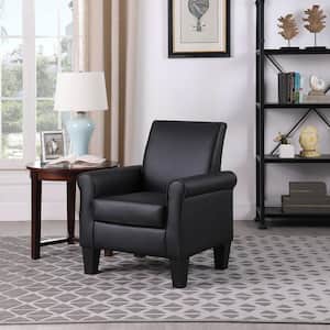 Faux Leather 30 in. Wide Armchair Black