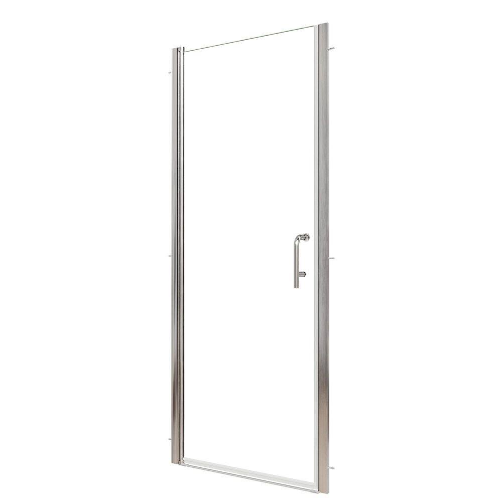 34-36 in. W x 72 in. H Victoria Frameless Pivot Swing Shower Door in Brushed Nickel with Clear Glass price history on PriceWatchPro