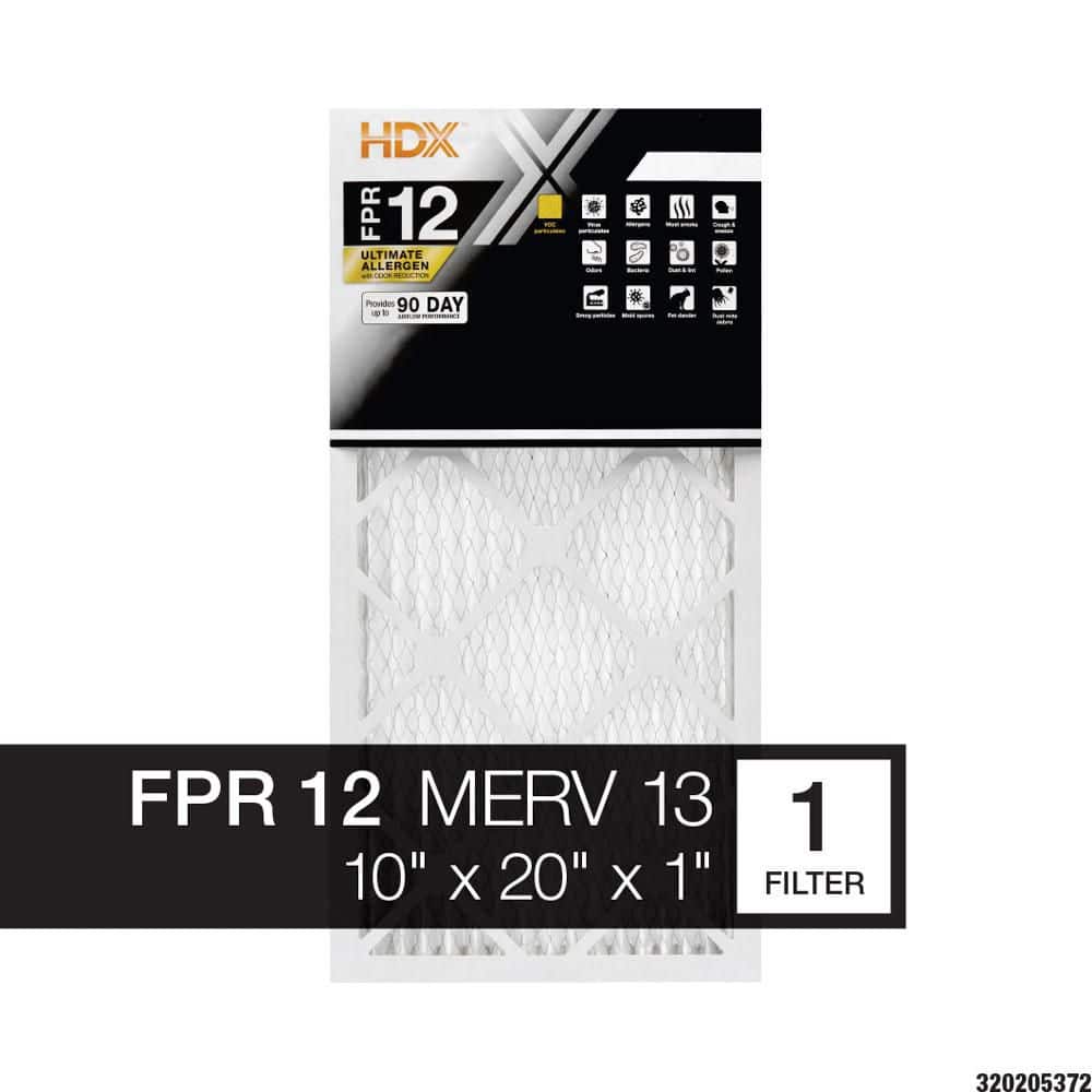 HDX 10 in. x 20 in. x 1 in. Ultimate Allergen Pleated Air Filter