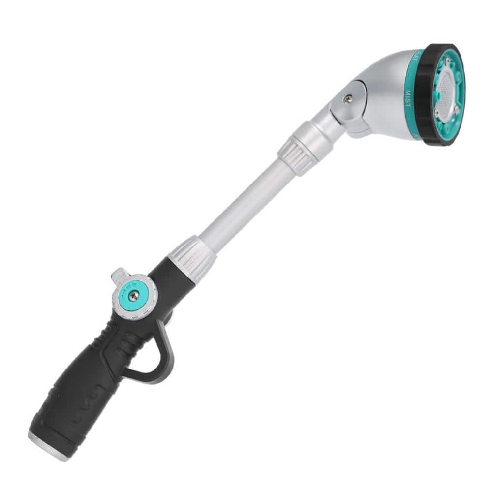 Sixteen Inch Heavy Duty Metal Watering Wand with Ninety Degree Adjustable Head and Six Spray Patterns Silver price history on PriceWatchPro