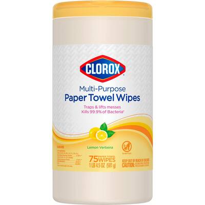 75-Count Clorox Multi-Purpose Lemon Verbena Paper Towel Wipes