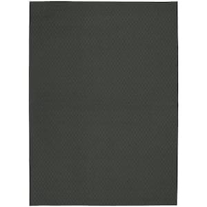 Town Square Cinder Gray 4 ft. x 6 ft. Casual Tuffted Solid Color Checkerd Polypropylene Area Rug
