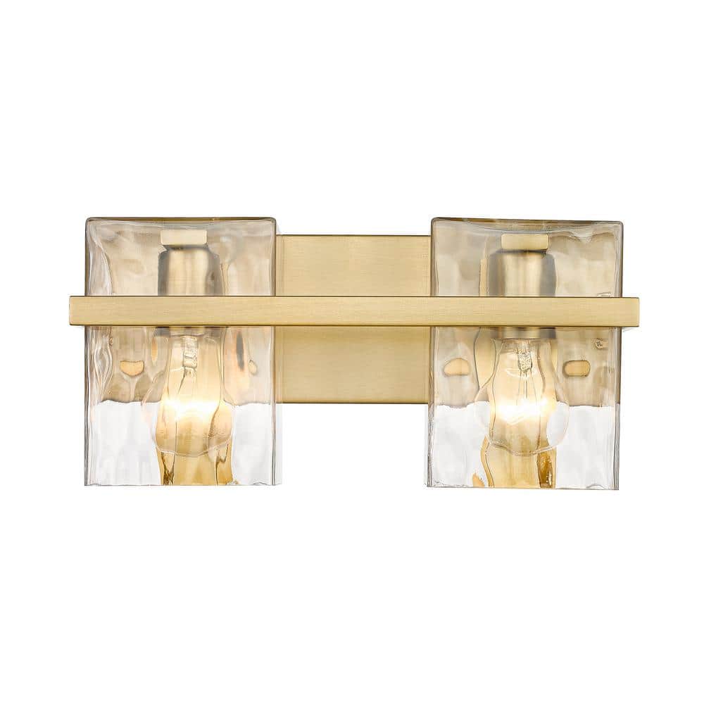 Bennington Modern Gold 2-Light Steel Vanity Fixture