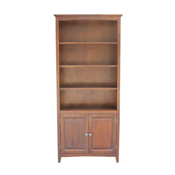 Reviews for StyleWell 71 in. Dark Brown Wood 5-Shelf Classic Bookcase with  Adjustable Shelves