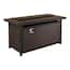 Corden 25 in. x 25 in. Rectangle Wicker Gas Fire Pit