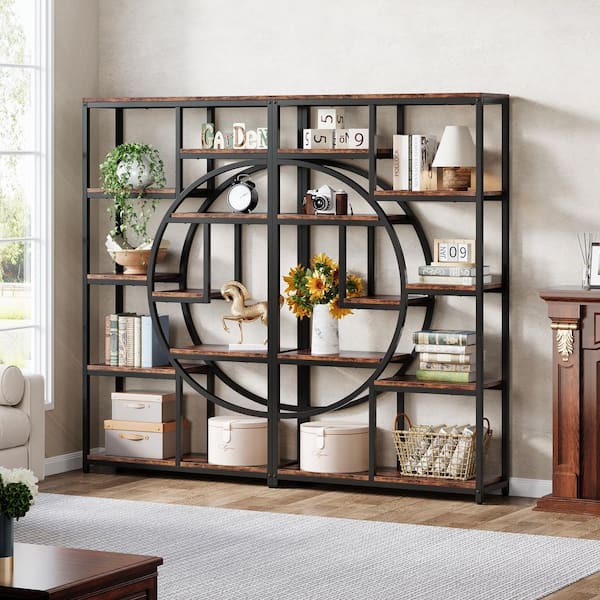 テーブル・チェア・ハンモック WHAT WE WANT SOLIDWOOD SHELF BYBLIGHT Eulas 69.8 in. Tall Brown Engineered Wood 5-Shelf