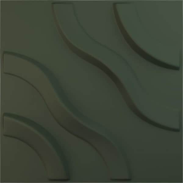 11-7/8"W x 11-7/8"H Lane EnduraWall Decorative 3D Wall Panel, Satin Hunt Club Green (12-Pack for 11.76 Sq.Ft.)