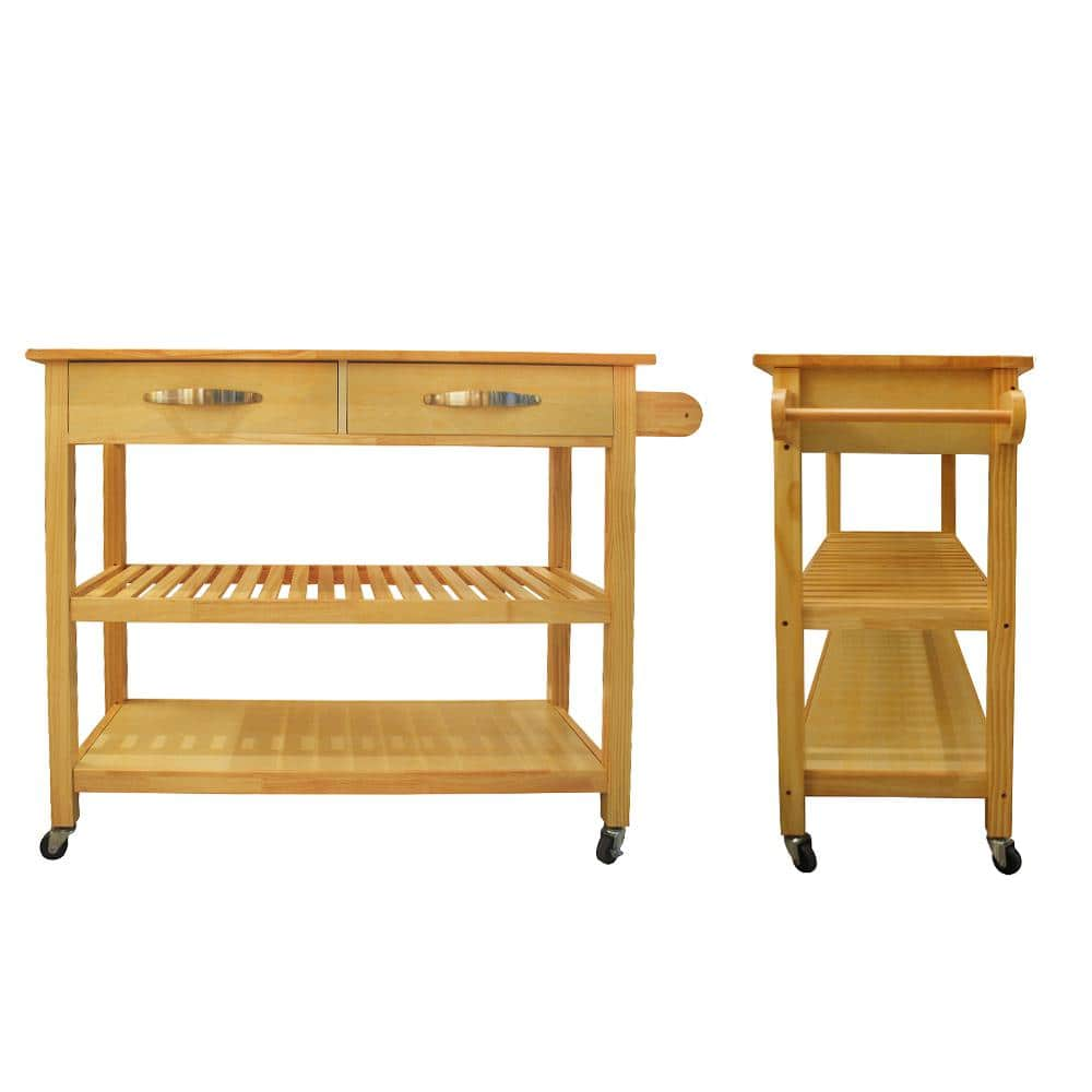 Siavonce Natural Kitchen Island Kitchen Cart Mobile Kitchen Island   Natural Kitchen Carts Zx 49334 64 1000 