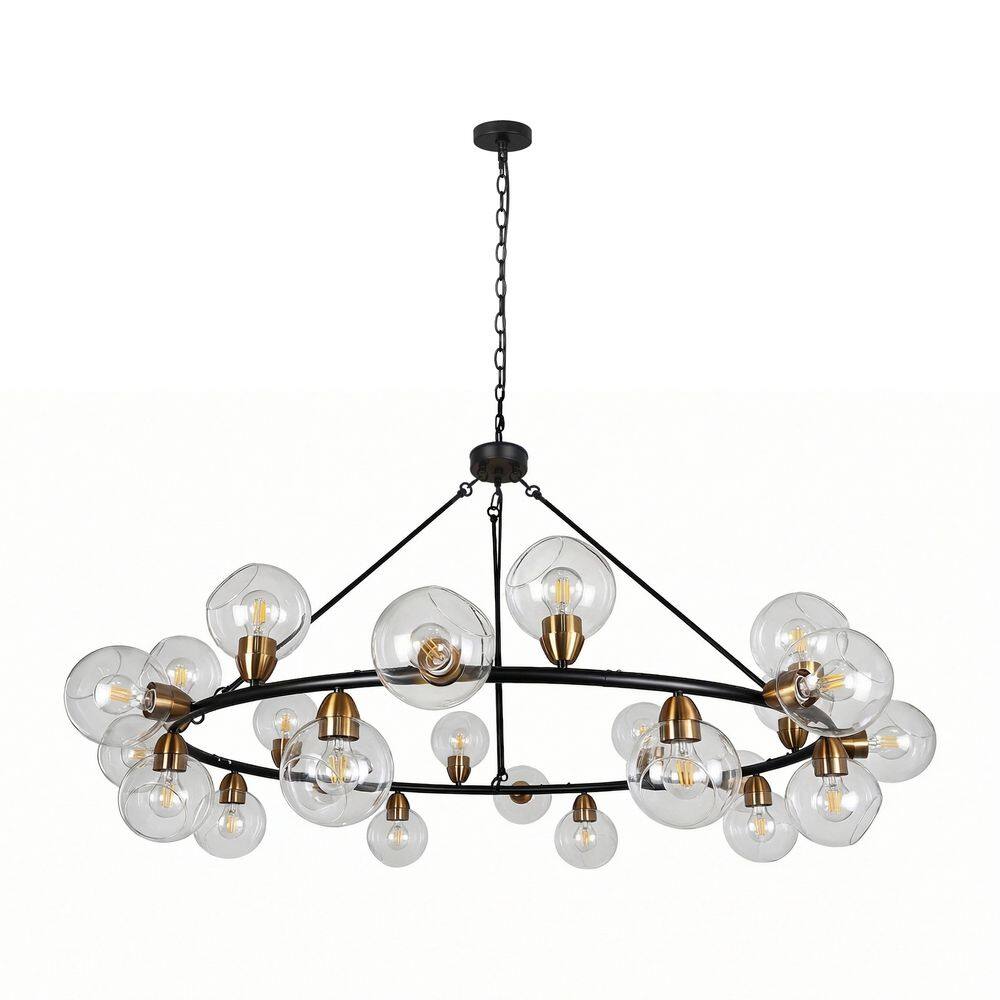24 light Black Modern Wagon Wheel Chandelier for Living Room Foyer with no bulbs included price history on PriceWatchPro