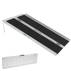 4 ft. Portable Aluminum Folding Ramp Suitable Compatible with Wheelchair Mobile Scooters Steps Home Stairs Doorways