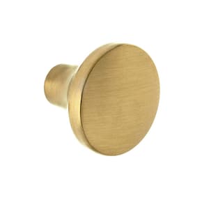 Sumner Street Home Hardware Oversized Ethan 1-5/8 in. Satin Brass Round Cabinet  Knob RL062050 - The Home Depot
