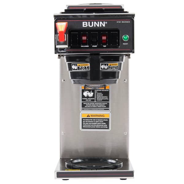 Bunn Commercial 12-Cup Black Stainless Steel Drip Coffee Maker with 3 Warmers