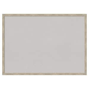 Imprint Pewter Wood Framed Grey Corkboard 29 in. x 21 in. Bulletin Board Memo Board