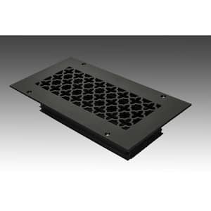 Victorian 12 in. x 4 in. Black Powder Coat Steel Wall Ceiling Vent with Opposed Blade Damper