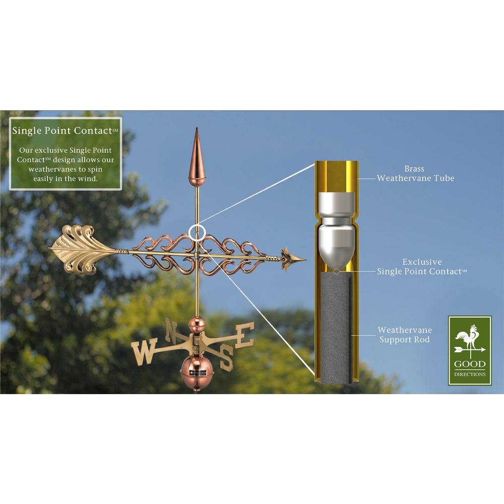 Smithsonian Collection Polished Copper Arrow Weathervane