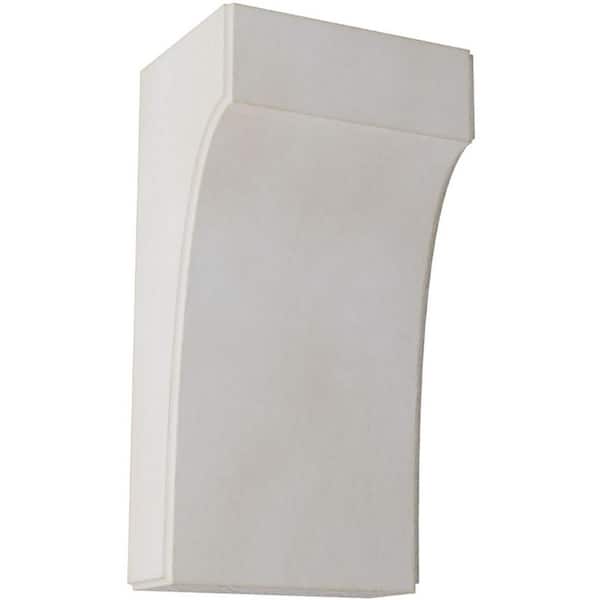 Ekena Millwork 5-1/4 in. x 10 in. x 4 in. Chalk Dust White Clarksville Wood Vintage Decor Bracket