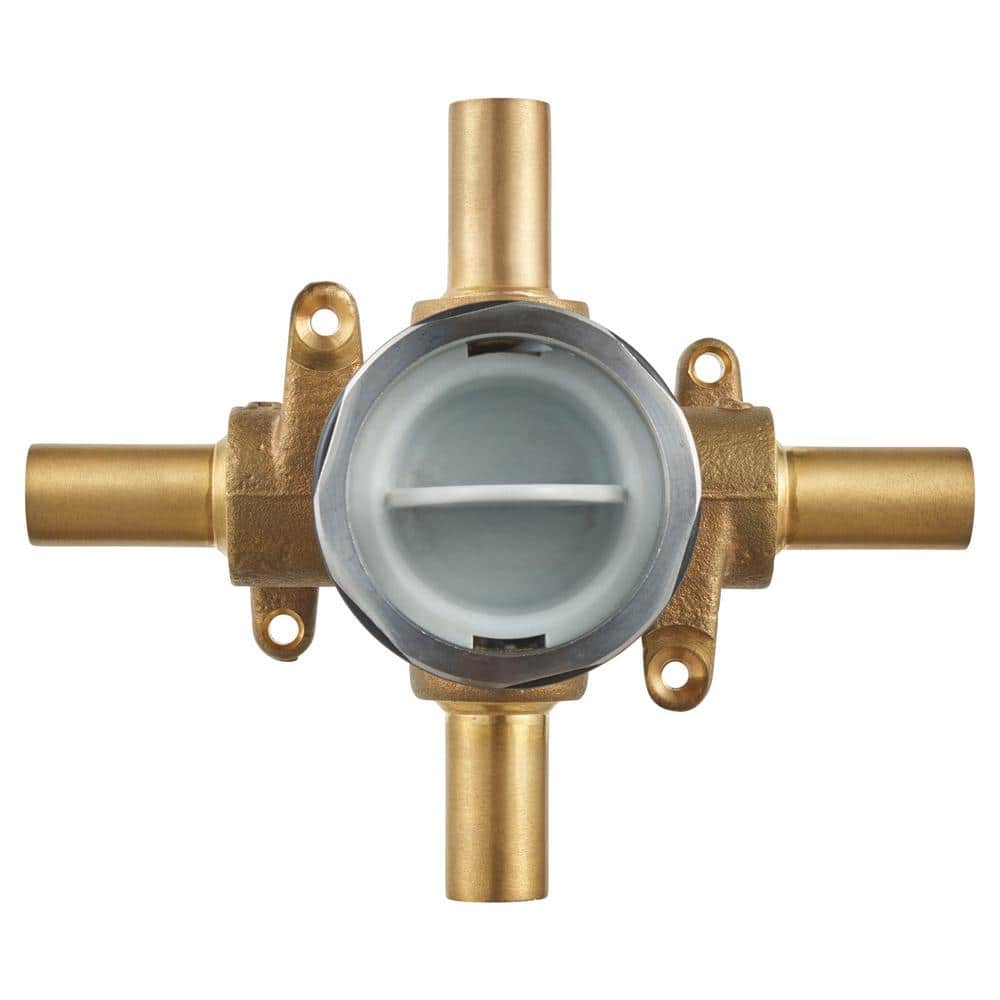 Flash Brass Shower Rough-In Valve with Stub-Outs