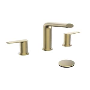 Belanger 8 in. Widespread 2-Handle Bathroom Faucet with Drain Assembly in Matte Gold