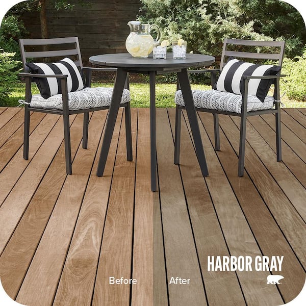 8 oz. #ST-143 Harbor Gray Semi-Transparent Waterproofing Exterior Wood Stain and Sealer Sample